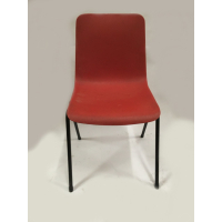 Retro vintage rode Riemersma eetkamerstoelen